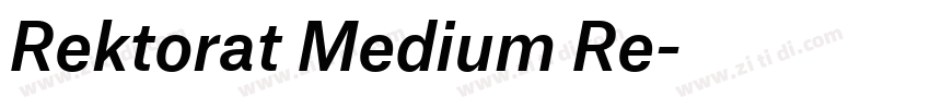 Rektorat Medium Re字体转换 Rektorat Medium Re字体转换